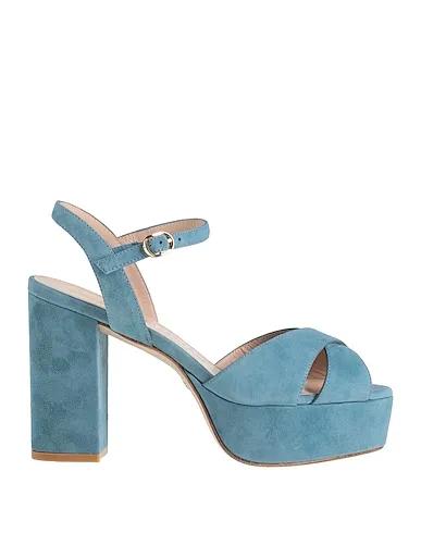 Pastel blue Leather Sandals