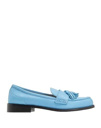 Pastel blue Loafers LEATHER TASSEL LOAFER

