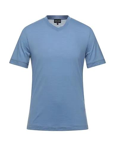 Pastel blue Piqué Basic T-shirt