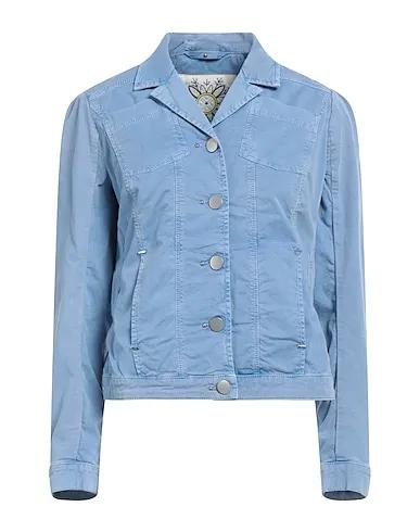 Pastel blue Plain weave Jacket