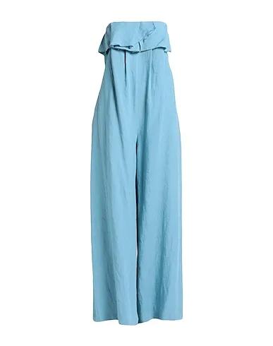 Pastel blue Plain weave Jumpsuit/one piece