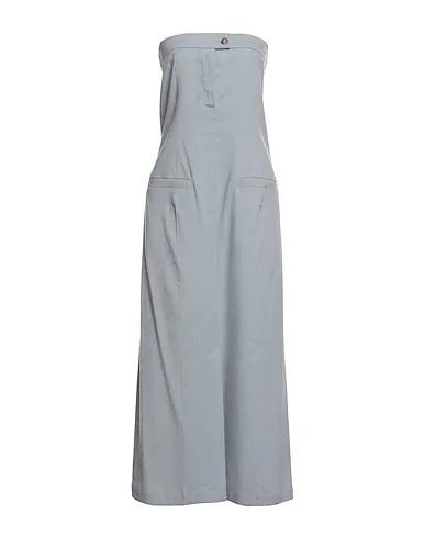 Pastel blue Plain weave Midi dress