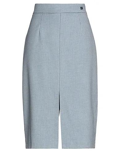 Pastel blue Plain weave Midi skirt
