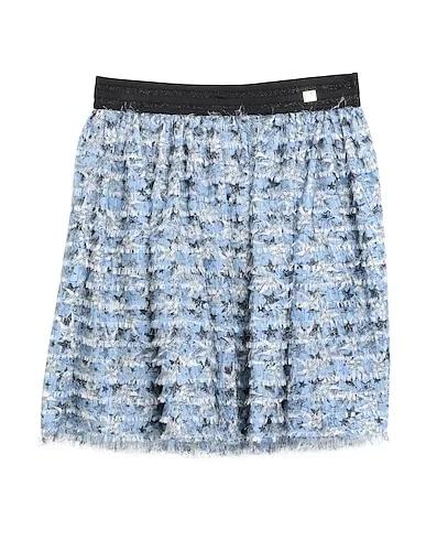 Pastel blue Plain weave Mini skirt