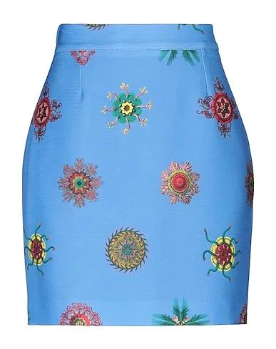 Pastel blue Plain weave Mini skirt