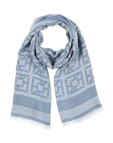 Pastel blue Plain weave Scarves and foulards