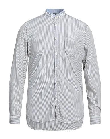 Pastel blue Plain weave Striped shirt