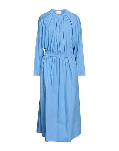 Pastel blue Poplin Long dress