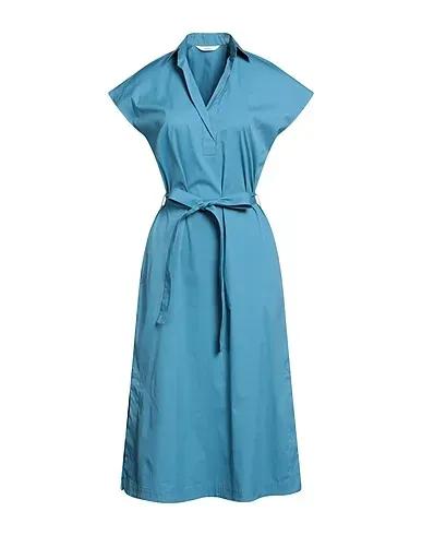 Pastel blue Poplin Midi dress