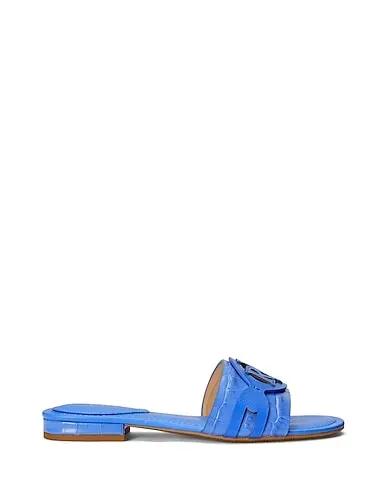 Pastel blue Sandals ALEGRA CROCODILE-EMBOSSED LEATHER SANDAL
