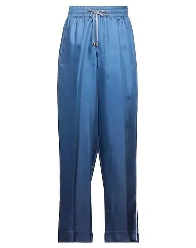 Pastel blue Satin Casual pants