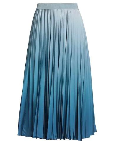 Pastel blue Satin Midi skirt