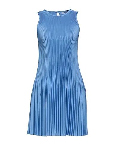 Pastel blue Satin Short dress