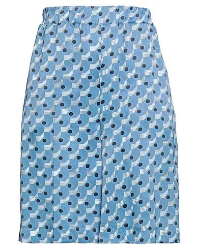 Pastel blue Satin Shorts & Bermuda