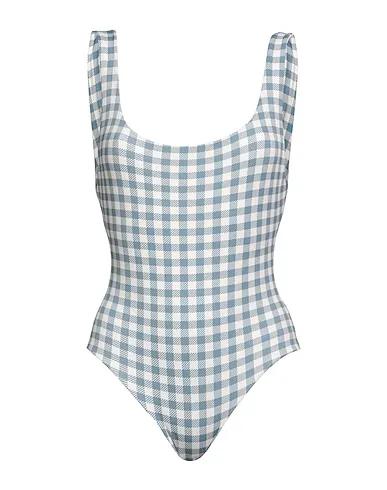 Pastel blue Synthetic fabric One-piece swimsuits