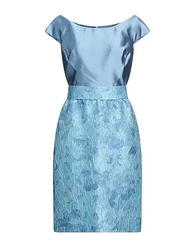 Pastel blue Taffeta Midi dress