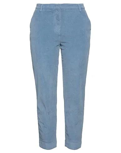Pastel blue Velvet Casual pants