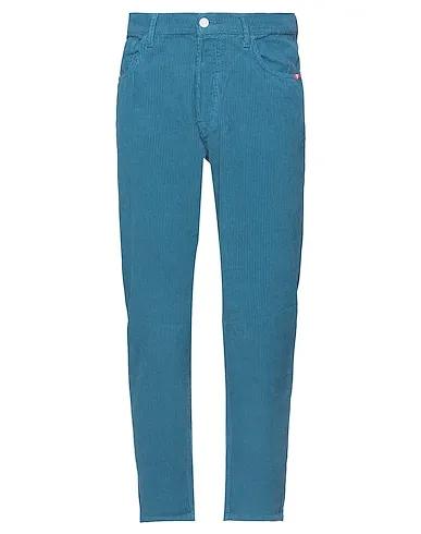 Pastel blue Velvet Cropped pants & culottes