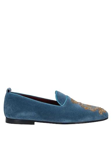 Pastel blue Velvet Loafers