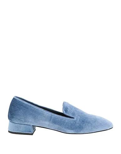 Pastel blue Velvet Loafers