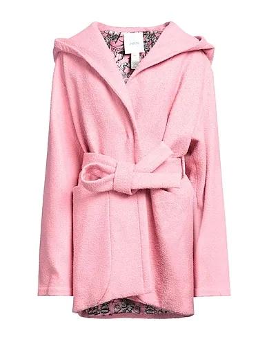 Pastel pink Bouclé Full-length jacket