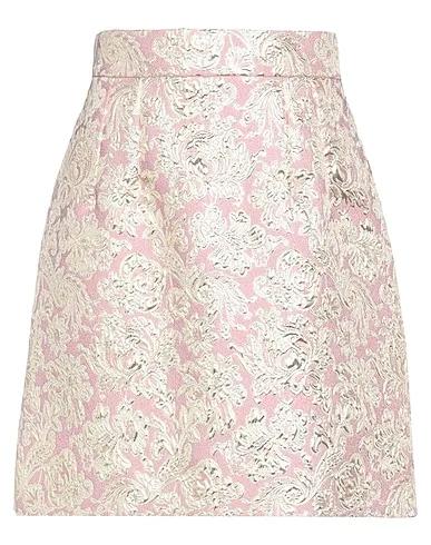 Pastel pink Brocade Mini skirt