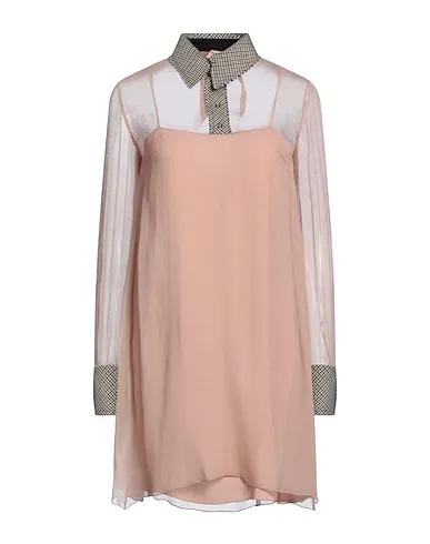 Pastel pink Chiffon Short dress