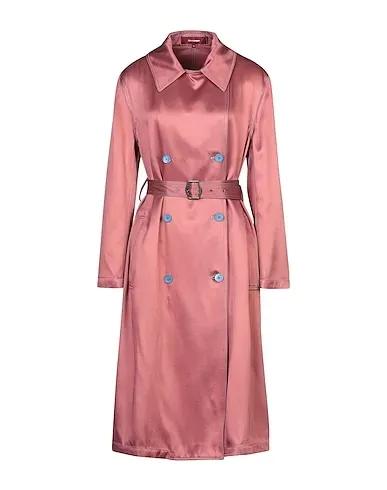 Pastel pink Cotton twill Double breasted pea coat