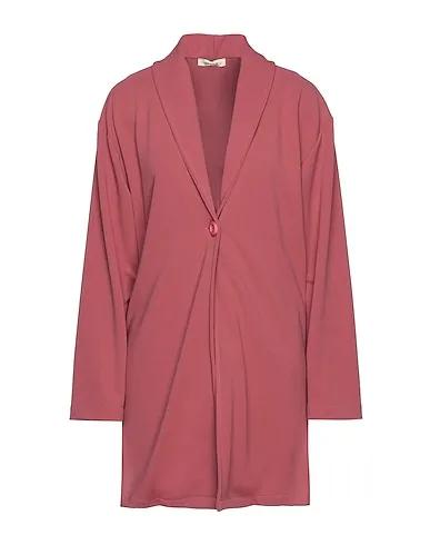 Pastel pink Crêpe Full-length jacket