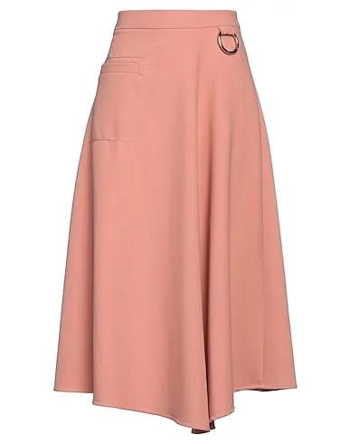 Pastel pink Crêpe Midi skirt