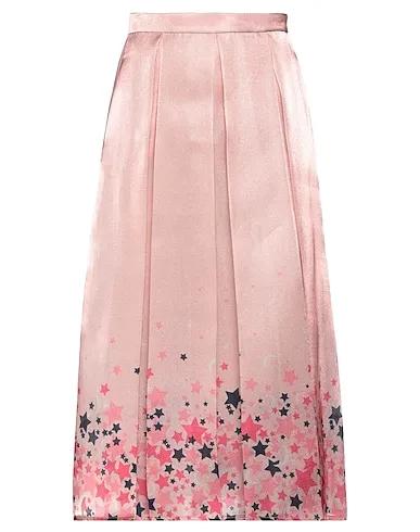 Pastel pink Crêpe Midi skirt