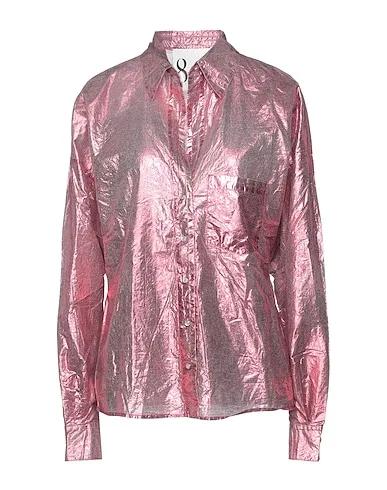 Pastel pink Crêpe Solid color shirts & blouses
