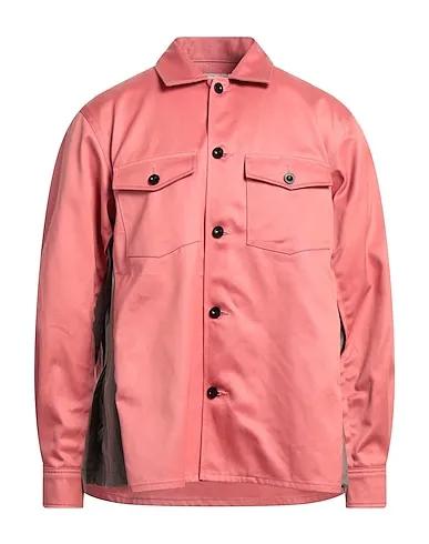 Pastel pink Gabardine Patterned shirt