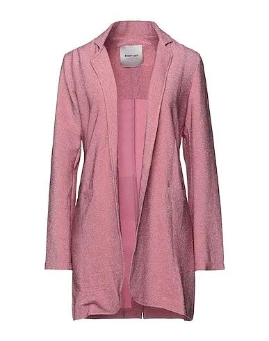 Pastel pink Jersey Full-length jacket