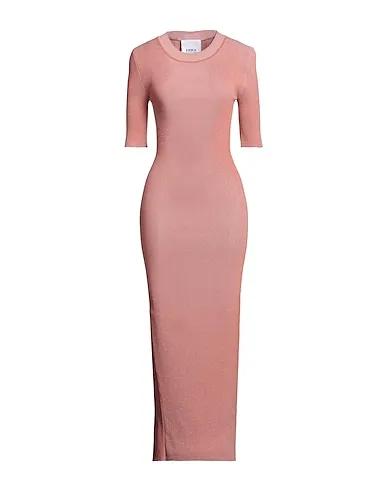 Pastel pink Knitted Long dress