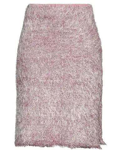 Pastel pink Knitted Midi skirt