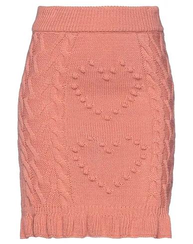 Pastel pink Knitted Mini skirt