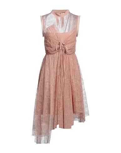 Pastel pink Lace Midi dress