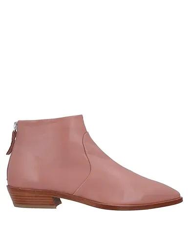 Pastel pink Leather Ankle boot