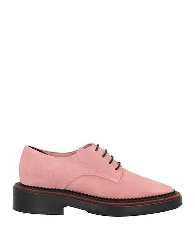 Pastel pink Leather Laced shoes