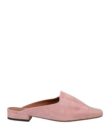 Pastel pink Leather Mules and clogs