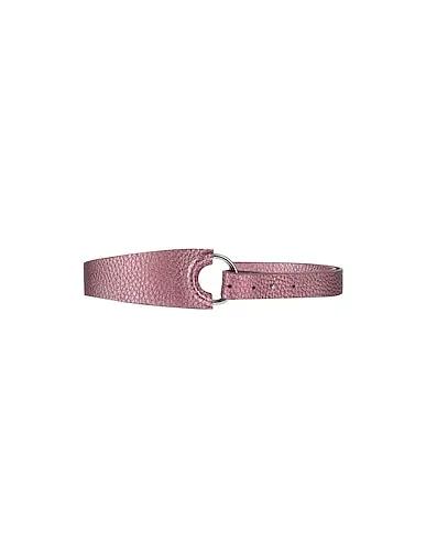 Pastel pink Leather Regular belt