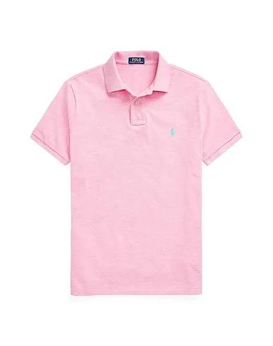 Pastel pink Piqué Polo shirt SLIM FIT MESH POLO SHIRT