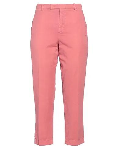 Pastel pink Plain weave Casual pants