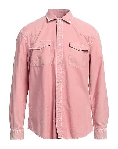Pastel pink Plain weave Denim shirt