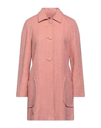 Pastel pink Plain weave Full-length jacket