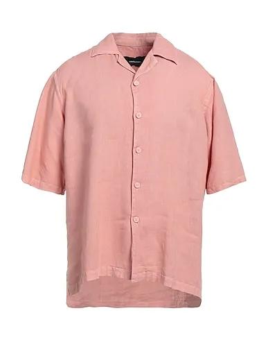 Pastel pink Plain weave Linen shirt
