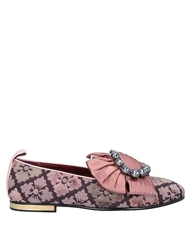 Pastel pink Plain weave Loafers