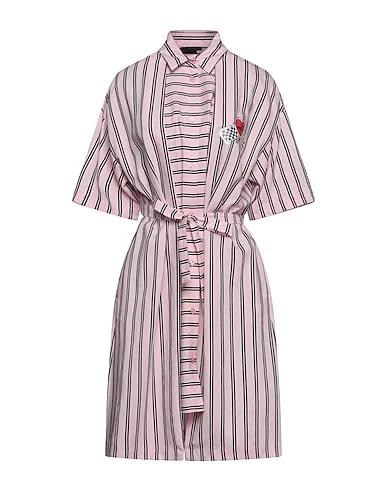 Pastel pink Plain weave Midi dress