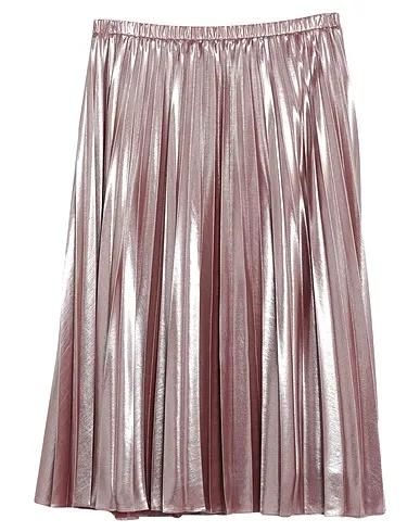Pastel pink Plain weave Midi skirt